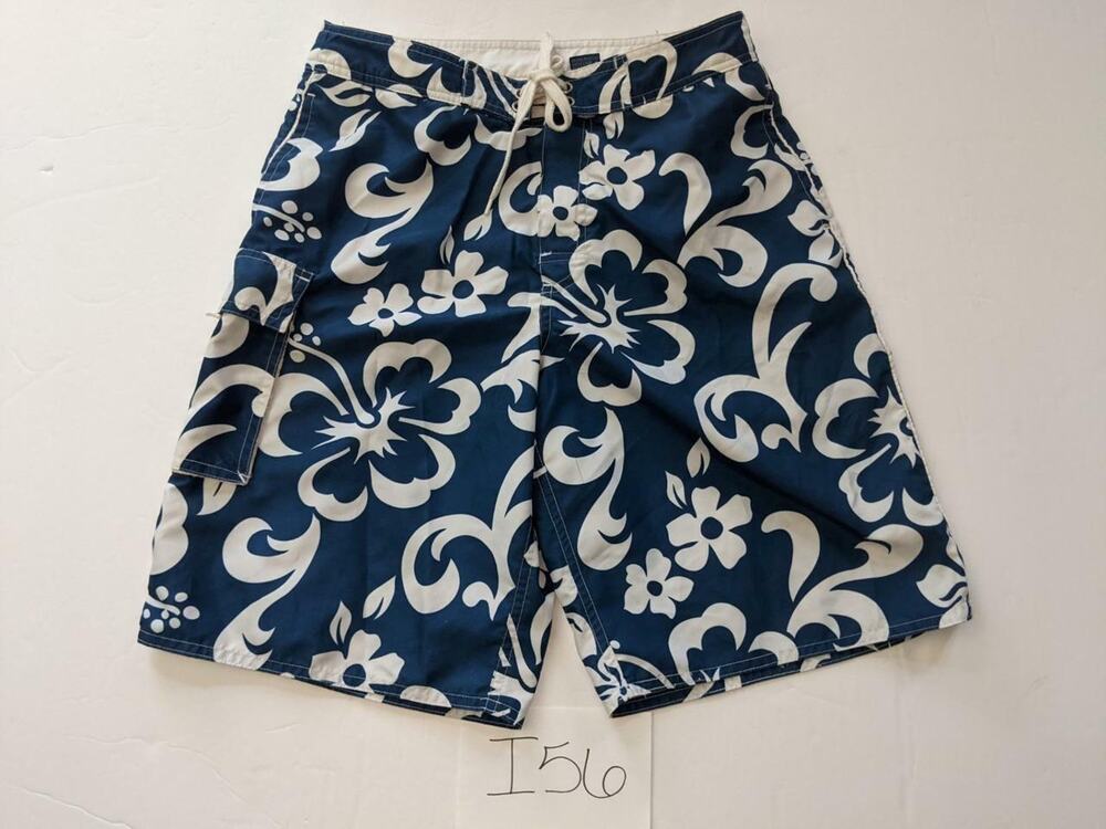 Kona Swim Trunks Size 14/16 Large Blue White Boys -1121i56